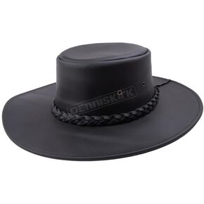 Women's Black Vagabond Leather Hat