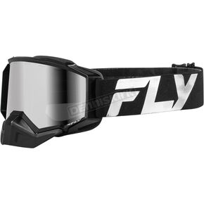 Black Silver Elite Snow Goggles W/Sky Blue/Polarized Smoke Lens