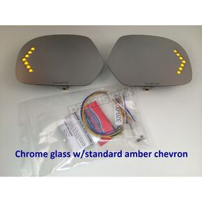 Chrome Turn Signal Mirrors w/Amber LEDs