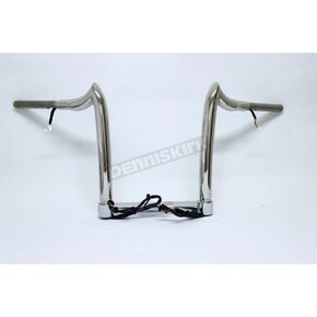 Polished 1 1/2 in. Spearhead 10 in Fully Pre-Wired Handlebars
