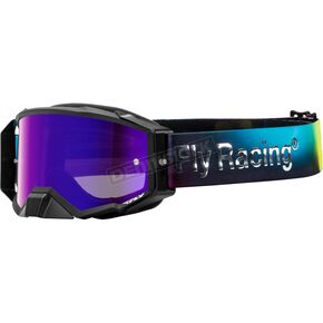 Fuschia/Electric Blue/Hi-Vis Zone Elite Legacy Goggles W/Magenta/Teal Mirror/Smoke Lens