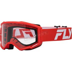 Red/White Focus Goggles W/Clear Lens