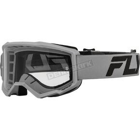 Silver/Charcoal Focus Goggles W/Clear Lens