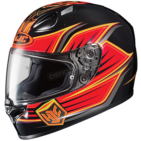 Black/Orange/Yellow FG-17 Banshee MC-6 Helmet 