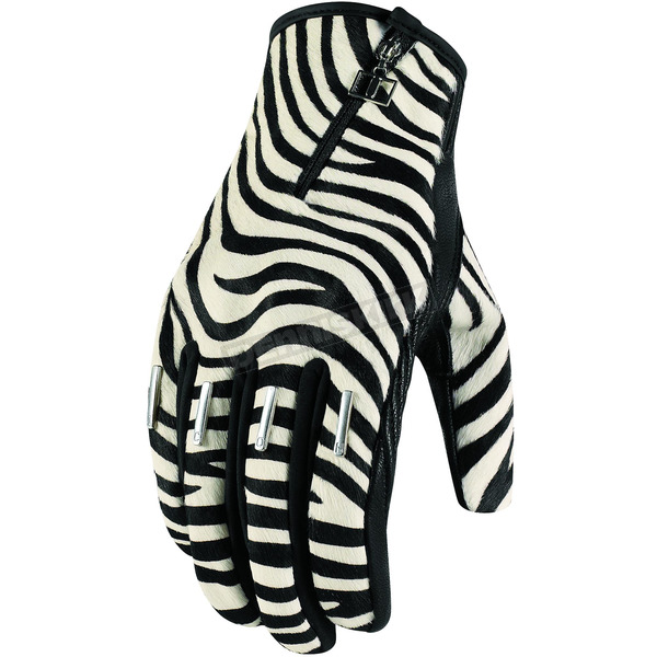 Womens Zebra Short Catwalk Gloves