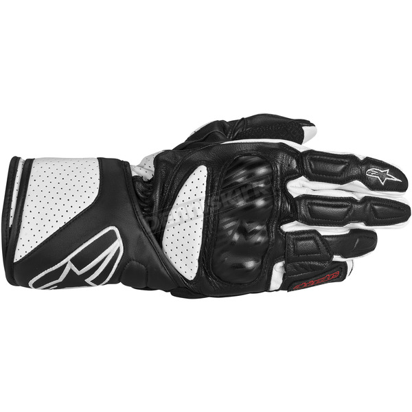 Black/White SP-8 Leather Glove