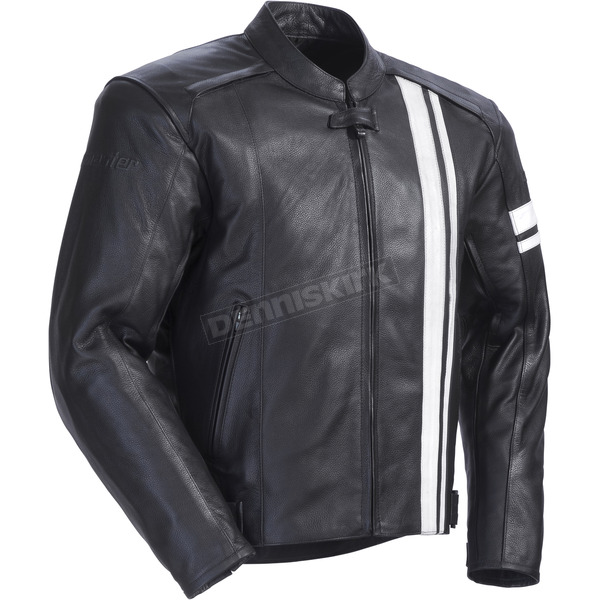 Black/White Coaster 3 Leather Jacket
