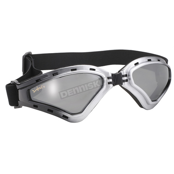 Airfoil Black/Silver Goggles w/Silver Mirrored Lens