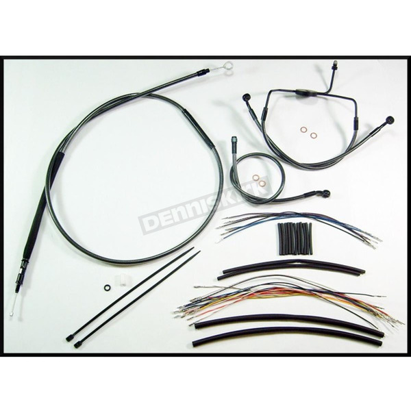 Black Pearl Designer Series Handlebar Installation Kit for Use w/12 in. - 14 in. Ape Hangers (Non-ABS)