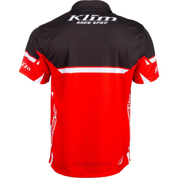 Black/Fiery Red Launch Polo Shirt 600pix