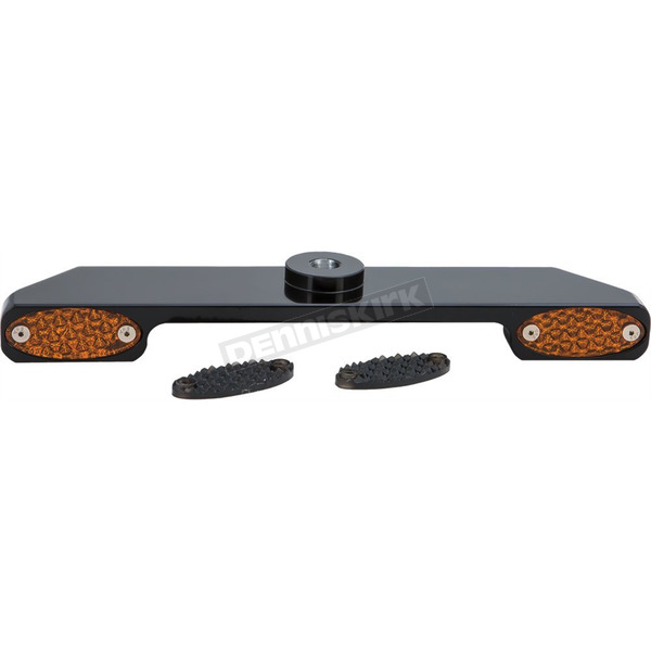 Black Billet Single Circuit Amber LED Turn Signal Bar for Wide Glide Front Ends