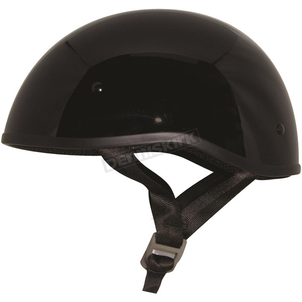 Gloss Black Retro Old School Helmet