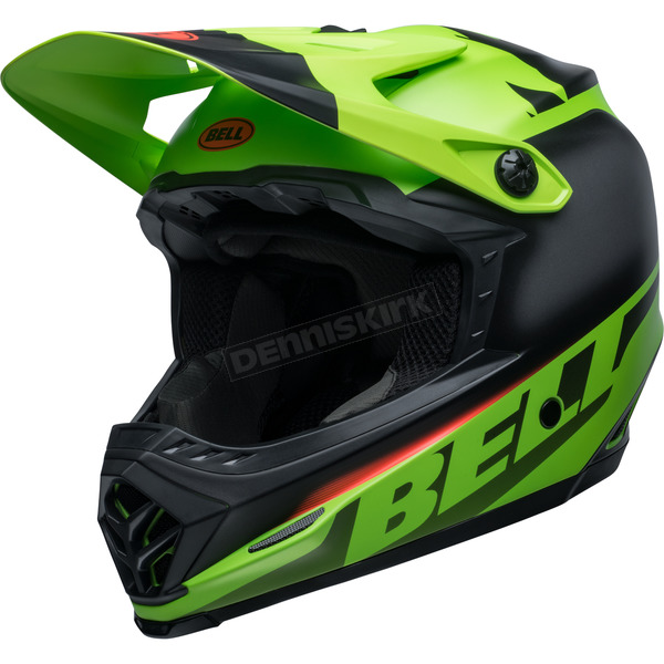 Youth Matte Green/Black/Infrared Moto-9 MIPS Glory Helmet