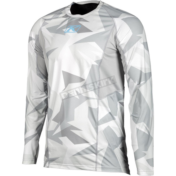 Light Gray Camo Aggressor Cool -1.0 Long Sleeve Base Layer Shirt