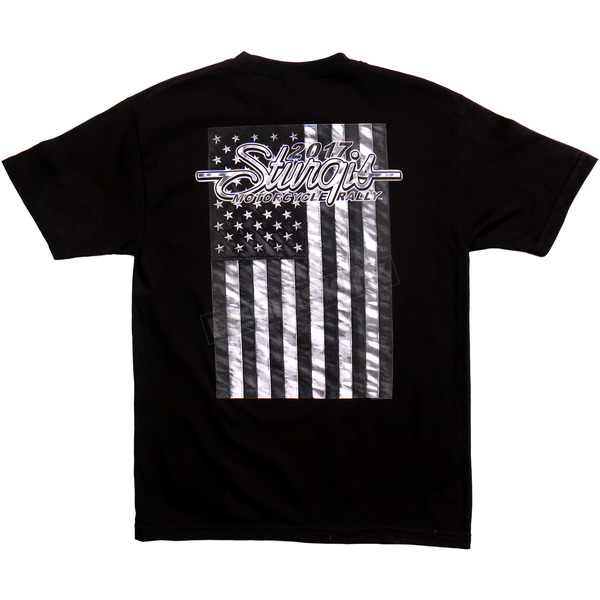 Black 2017 Sturgis American Flag T-Shirt