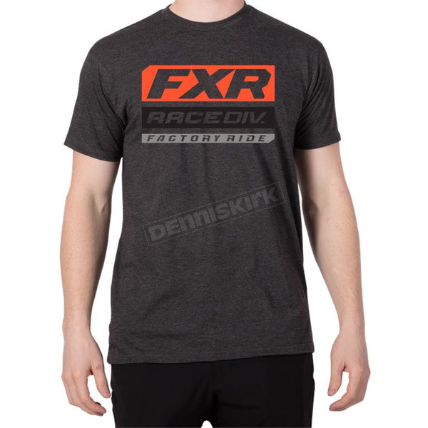 Charcoal Heather/Lava Race Division T-Shirt