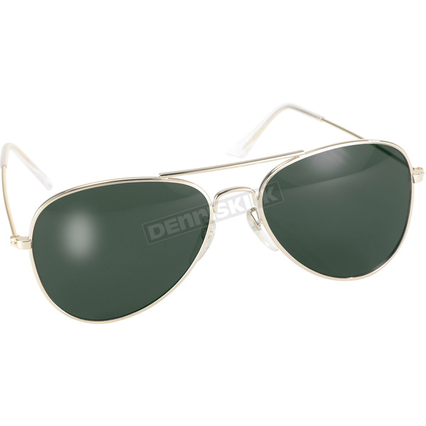 Gold Aviator Sunglasses w/Gray Lens
