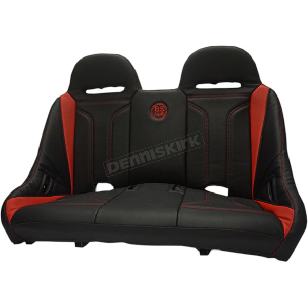 Black/Red Double T Stitch Extreme Front and Rear Bench Seat 
