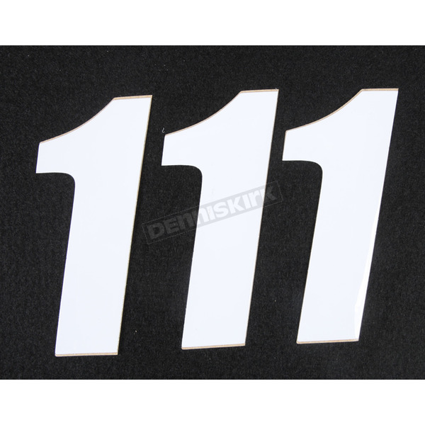 4 in. White Race Series Numbers - #1