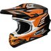 Black/Orange/White VFX-W Werx TC-8 Helmet