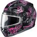 Black/Pink/White CL-17SN MC-8 Mystic Helmet w/Frameless Dual Lens Shield