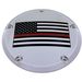 Chrome Red Line American Flag Low Profile Derby Cover