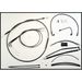 Black Pearl Designer Series Handlebar Installation Kit for use w/12 in.-14 in. Ape Hanger Handlebars w/ABS