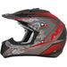 Frost Gray/Red FX-17 Matte Factor Helmet