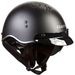 Black/Gray Hard Luck SC3 Half Helmet with Sunshield