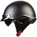 Black/Gray Hard Luck SC3 Half Helmet with Sunshield