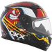 Youth Black/Red/Yellow RR610Y Crazy Snow Helmet