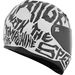 White/Black Rage With The Machine SS700 Helmet