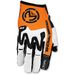 White/Orange MX1 Gloves