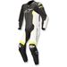 Black/White/Flo Yellow Missile 1-Piece Leather Suit
