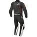 Black/White/Flo Red Youth GP Plus Cup 1-Piece Leather Suit 