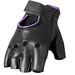 Women's Black/Purple Fingerless Gloves