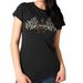 Women's Black 2019 Officially Licensed Sturgis® Motorcycle Rally Checkered Flag T-Shirt