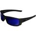 Matte Black Icon Sunglasses w/Polarized Blue Mirror Lens