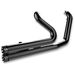 Eclipse Black Chrome Drag Style Stepped Header 2-into-2 Exhaust System w/Billet Tips