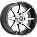 Front/Rear Black Machined Storm 14 x 7 Wheel 