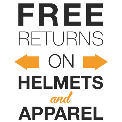 Free Returns Helmets and Apparel